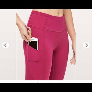 Lululemon fast & free Violet red leggings  10 😎